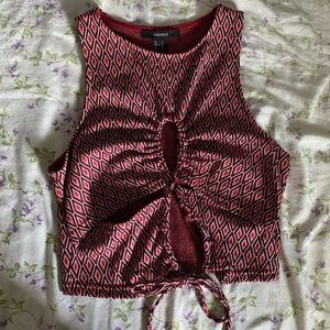 Multi colored crop forever 21 top